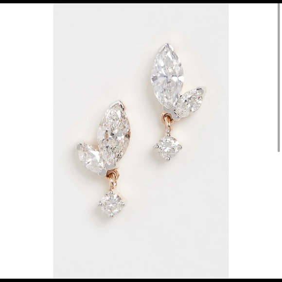 Adina Reyter 14K real diamond stud earrings - Picture 5 of 6